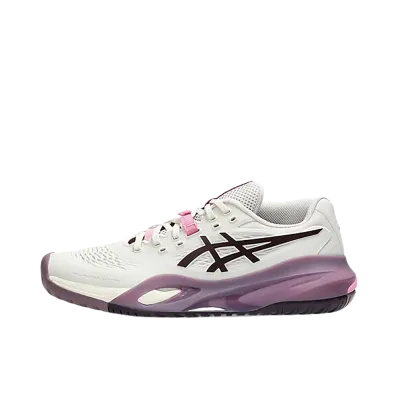 Asics Women's Gel-Resolution 10 Wide "Soft Oat/Dark Aubergine"
