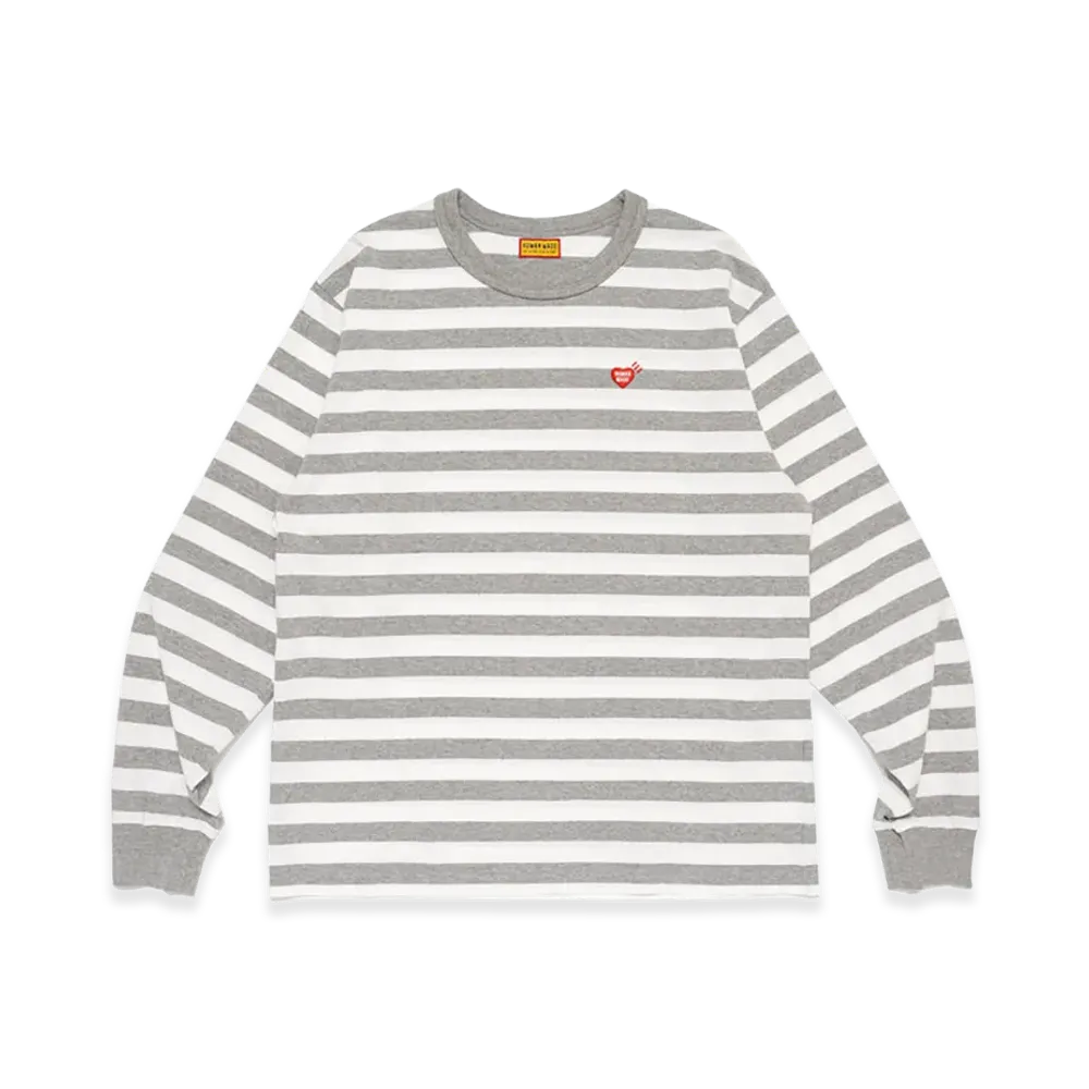 HUMAN MADE Striped L/S T-Shirt "Gray"