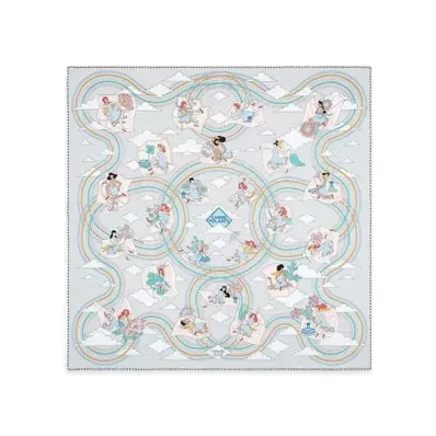 Hermes Carres Volants Scarf 70 "Gris Perle/Rose Poudre"