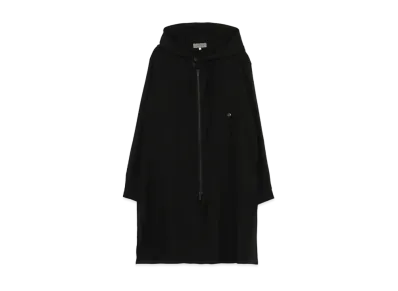 Yohji Yamamoto Pour Homme CELLULOSE LAWN HOODED BLOUSE "Black"