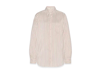 The Row Women's Gavina Silk Shirt "Ivory/Cinnamon"