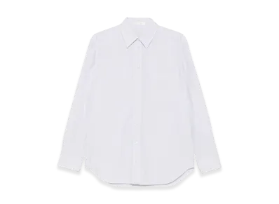 The Row Women's Embroidered Poplin Gavina Shirt "Blue"
