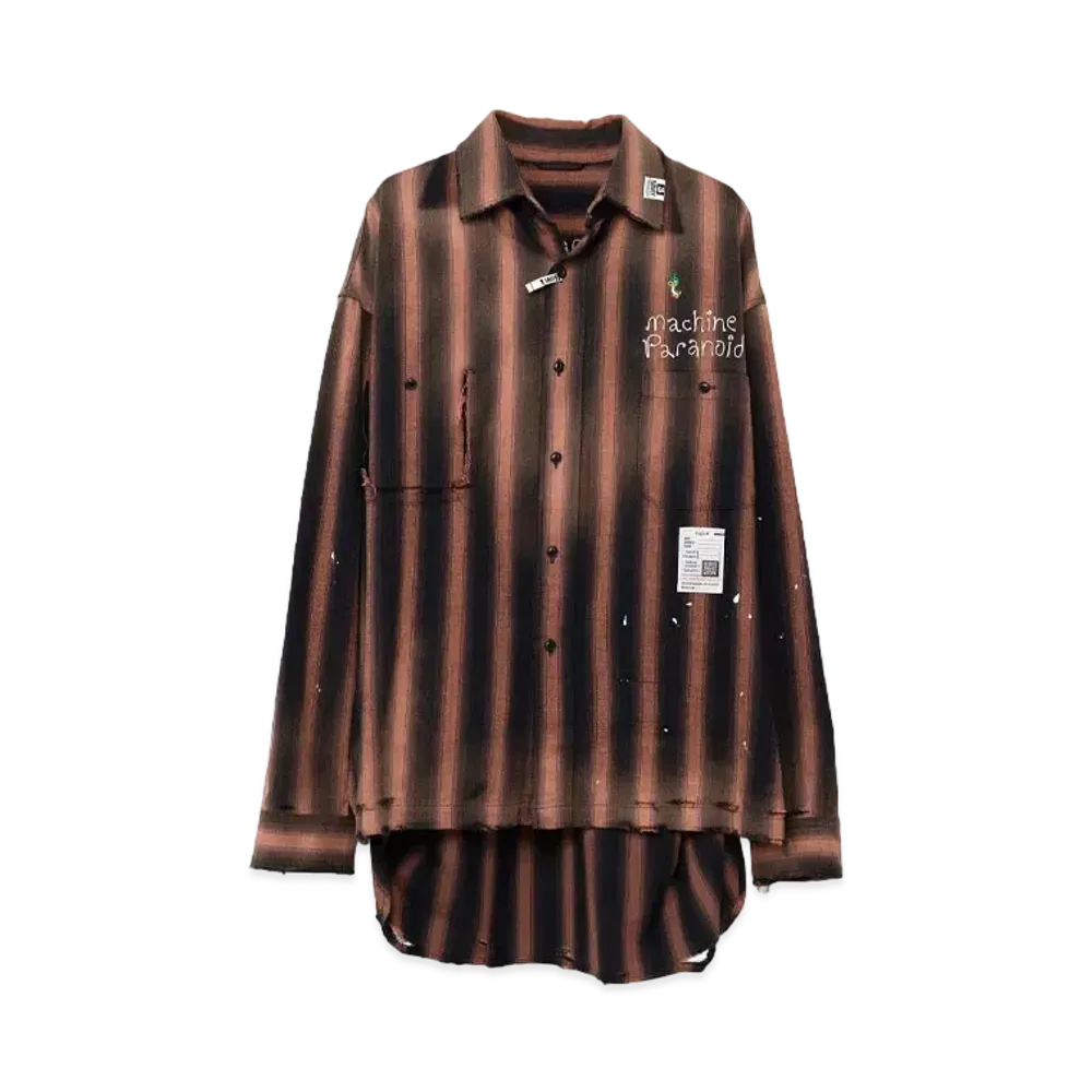 Maison MIHARA YASUHIRO Vintage Like Stripe Shirt "Brown"