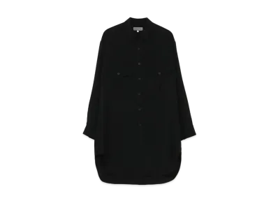 Yohji Yamamoto Pour Homme TUXEDO ROUNDED HEM BLOUSE "Black"