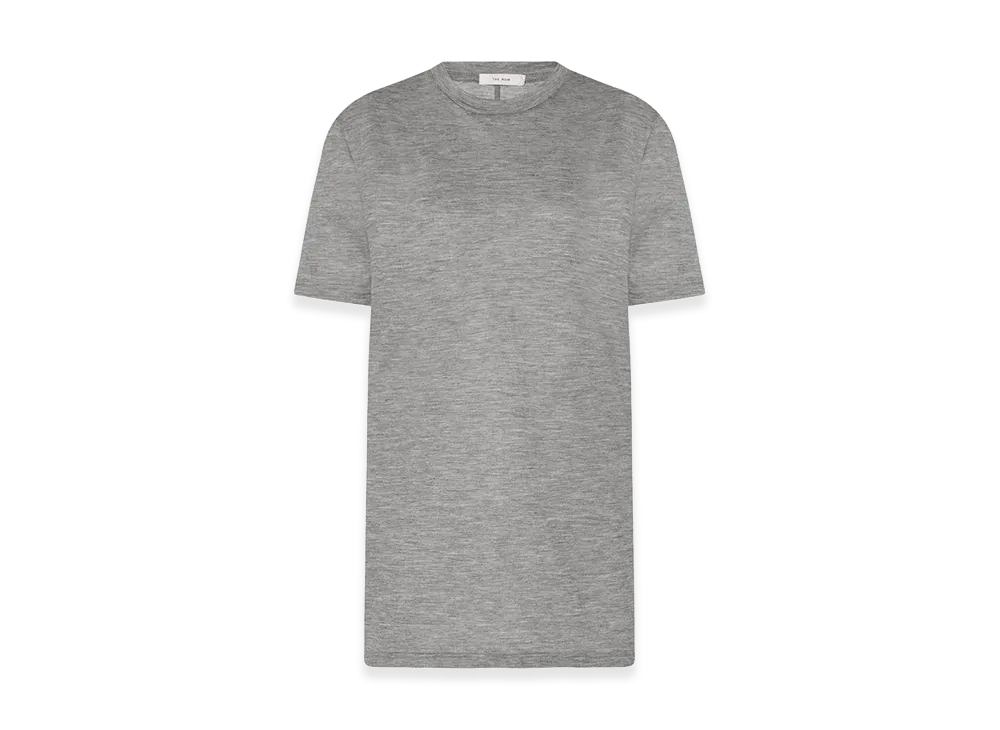 The Row Women's Serata Cotton T-Shirt "Grey Melange"