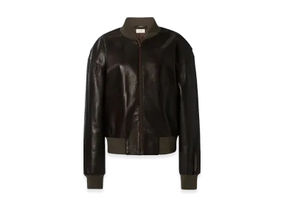 The Row Women's Morisel Leather Jacket "Coffee"