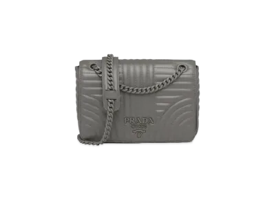 PRADA Diagramme Shoulder Bag "Light Gray"