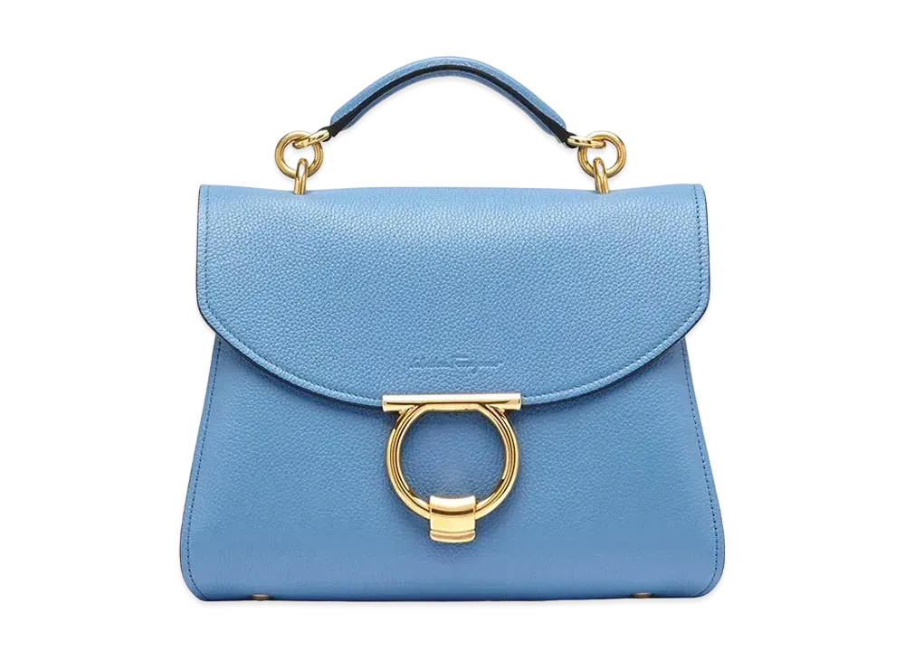 Salvatore Ferragamo Gancini Top Handle (S) "Chambray"