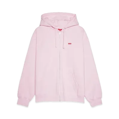 Supreme Small Box Zip Up Hooded Sweatshirt "Light Pink"
