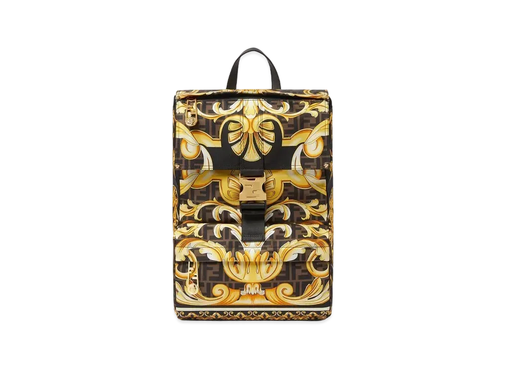 FENDI x Versace Fendace Gold Baroque Backpack "Black"