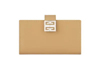 GIVENCHY 4G Cardholder in Box Leather "Cappuccino Beige"