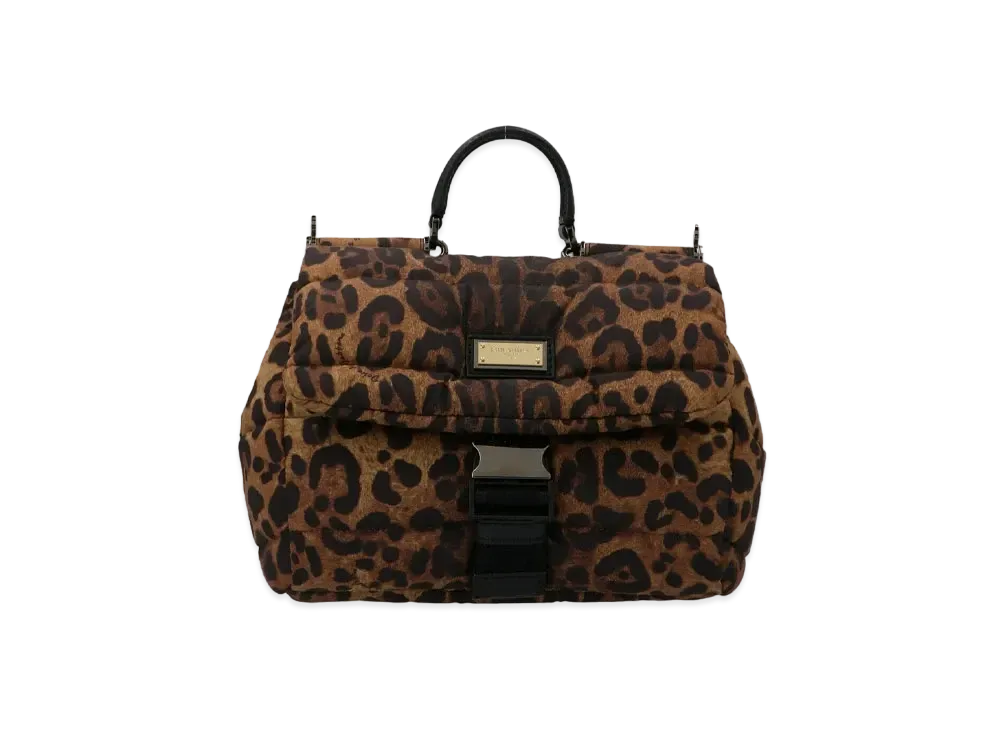 Dolce&Gabbana Sicily Crossbody Bag Quilted Nylon Leopard Print "Leopard"