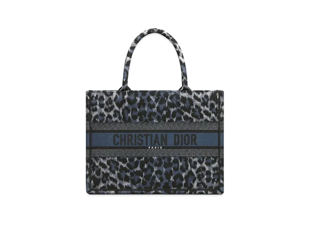 Dior Dior Book Tote Medium Bag Mizza Embroidery "Blue/Black"