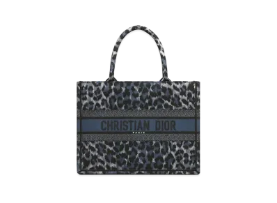 Dior Dior Book Tote Medium Bag Mizza Embroidery "Blue/Black"