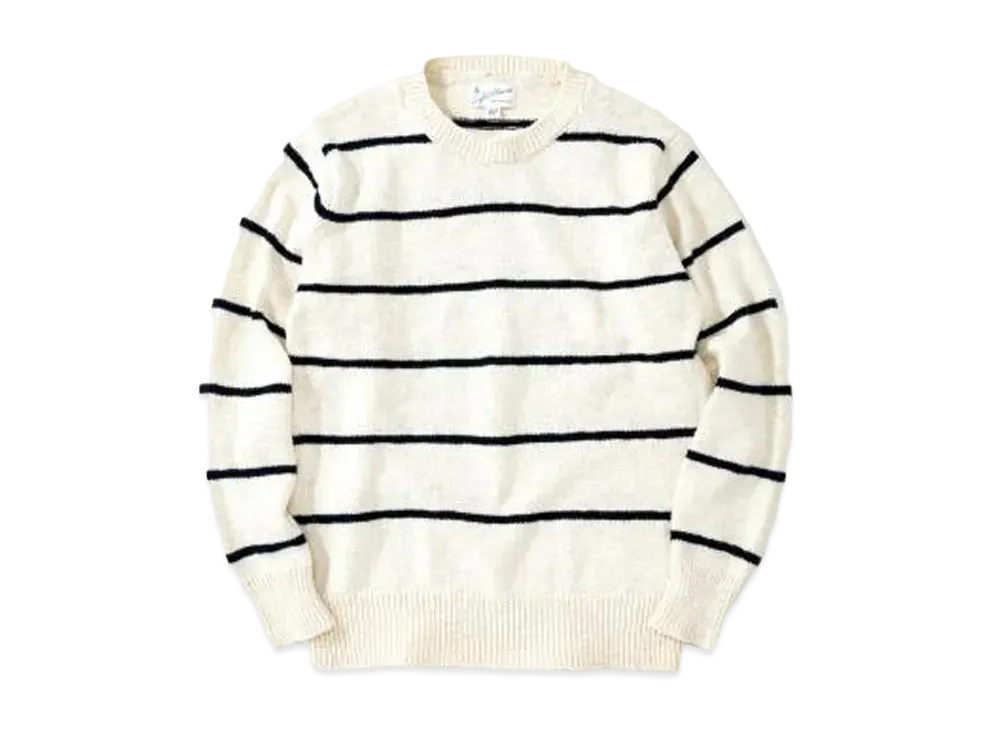 THE REAL McCOY'S COTTON MARINE STRIPE SWEATER "White"