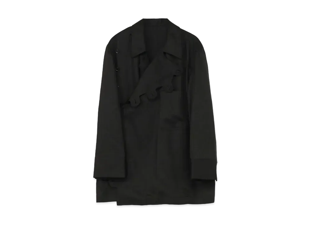 Yohji Yamamoto Y's CHINO CLOTH SHIRT BLOUSON "Black"