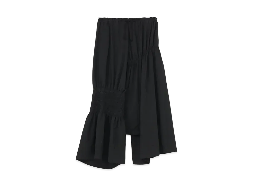 Yohji Yamamoto Y's WOOL GABARDINE GATHER PANTS "Black"