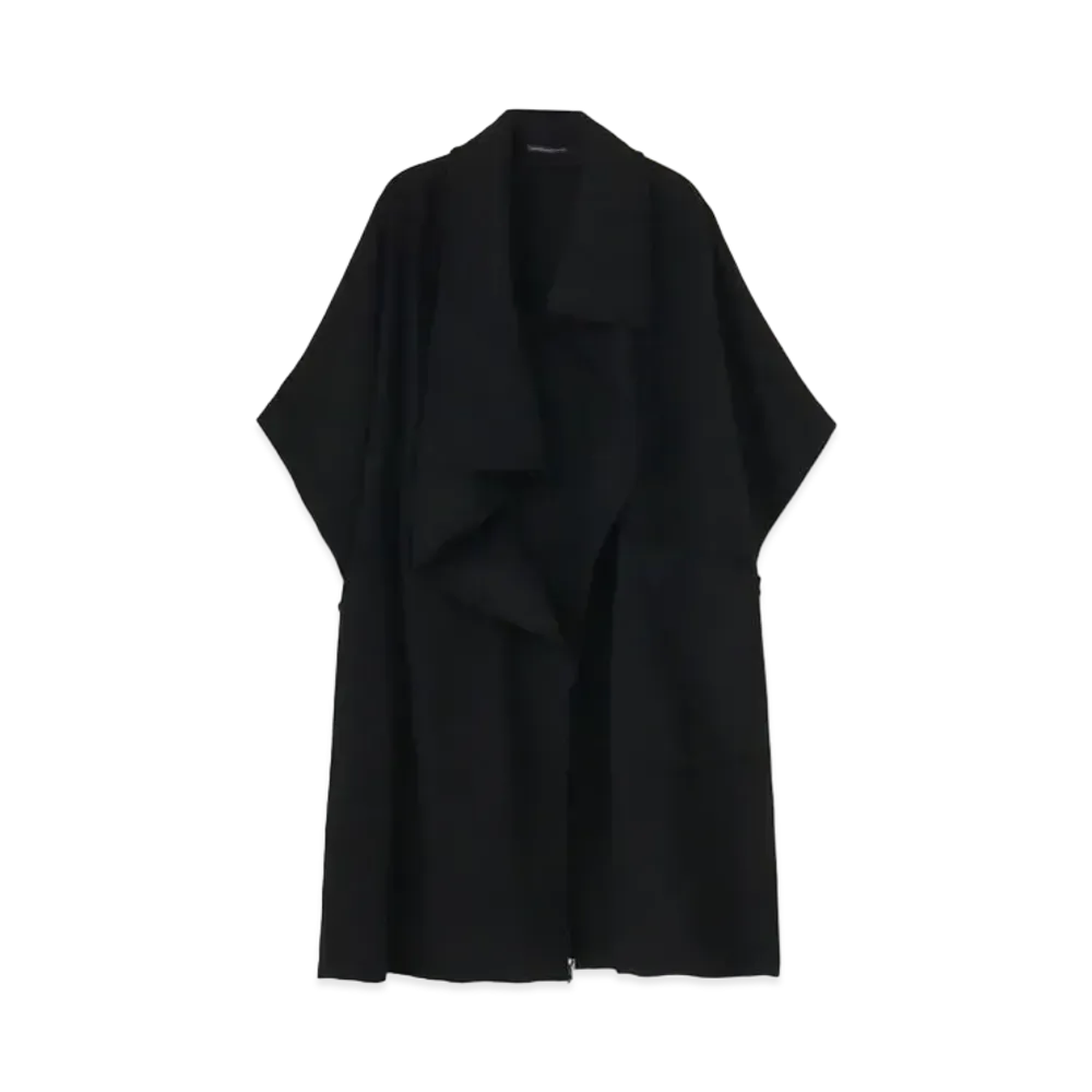 Yohji Yamamoto Y's OIL CUT MELTON ASYMME CAPE "Black"