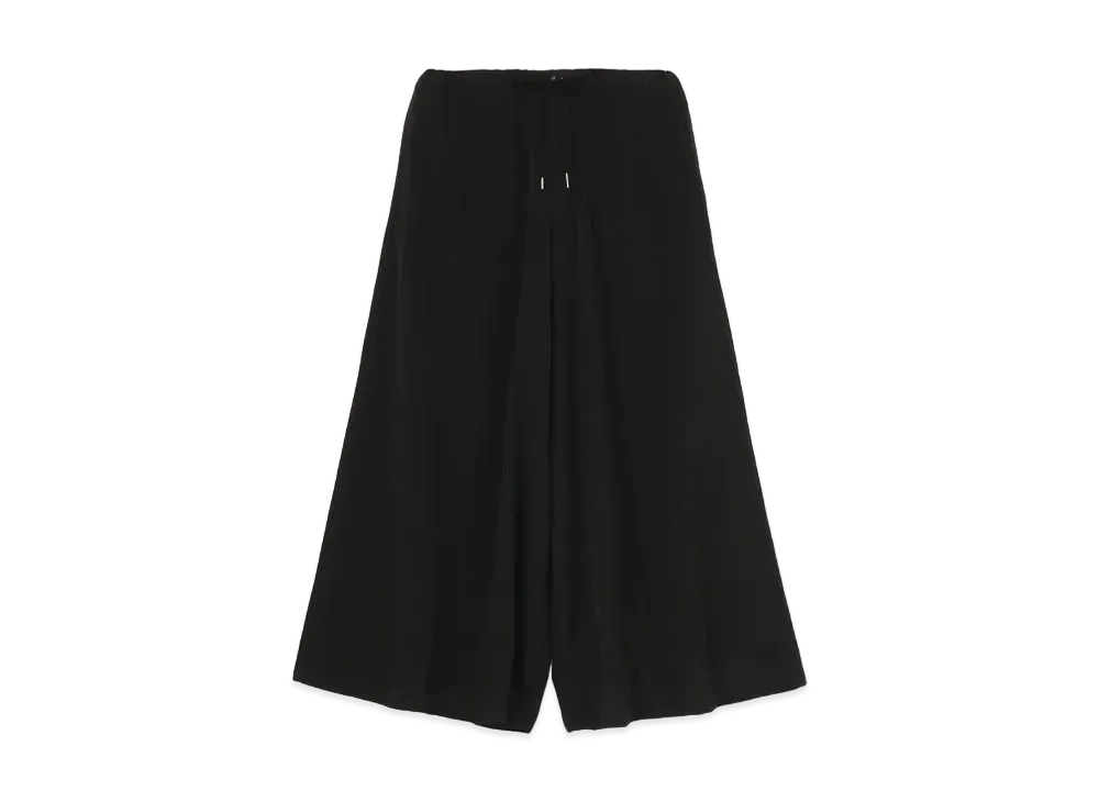 Yohji Yamamoto Y's TRIACETATE POLYESTER DE CHINE WIDE FLARE PANTS "Black"