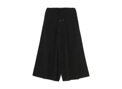 Yohji Yamamoto Y's TRIACETATE POLYESTER DE CHINE WIDE FLARE PANTS "Black"
