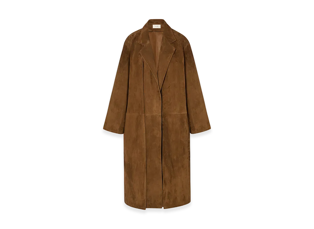 The Row Women's Serenis Suede Coat "Russet Brown"