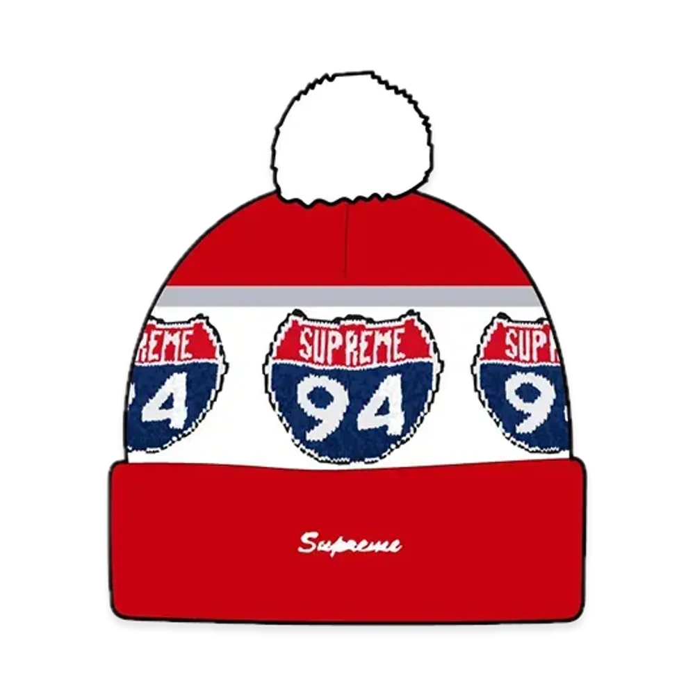 Supreme Interstate Reflective Beanie "Red"
