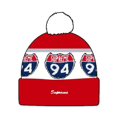 Supreme Interstate Reflective Beanie "Red"