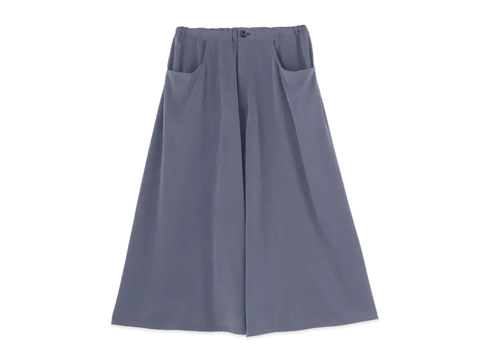 Yohji Yamamoto Y's TRIACETATE POLYESTER DE CHINE BACK SAROUEL PANTS "Blue"