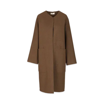 The Row Women's Tiberus Coat In Cashmere Blend "Brown"