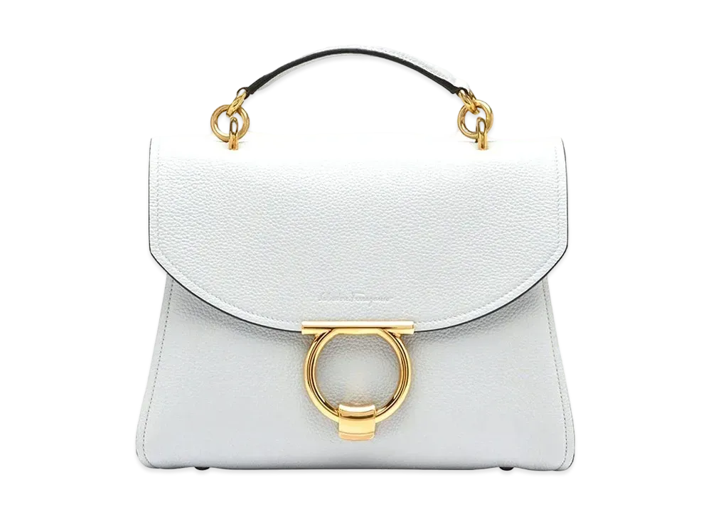 Salvatore Ferragamo Gancini Top Handle (S) "Gull Grey"