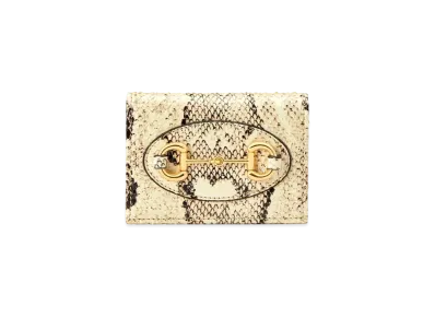 GUCCI Horsebit 1955 Python Wallet "Natural"