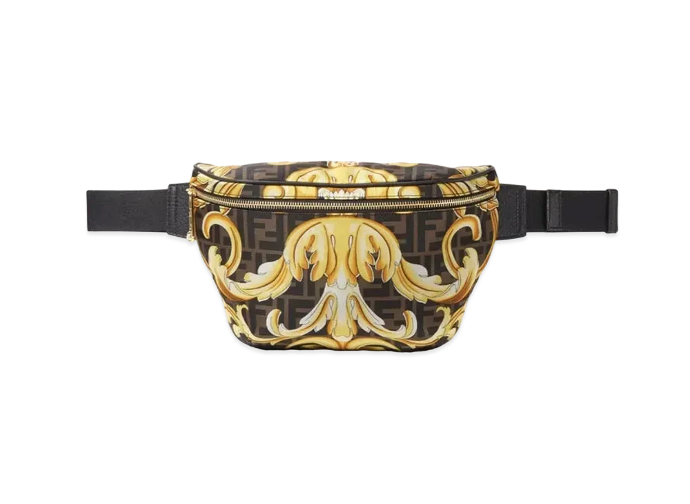 FENDI x Versace Fendace Gold Baroque Belt Bag "Brown"