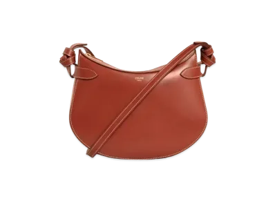 CELINE Besace Noeuds Francais In Shiny Calfskin "Teck"