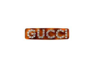 GUCCI Crystal Interlocking G Hair Clip