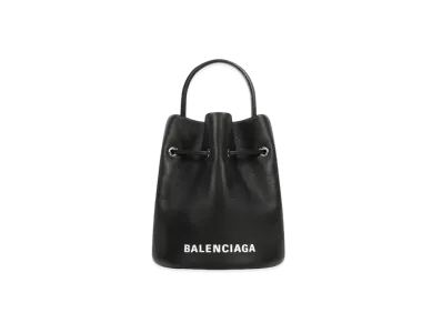 BALENCIAGA Women's Everyday XS Drawstring Bucket Bag "Black"