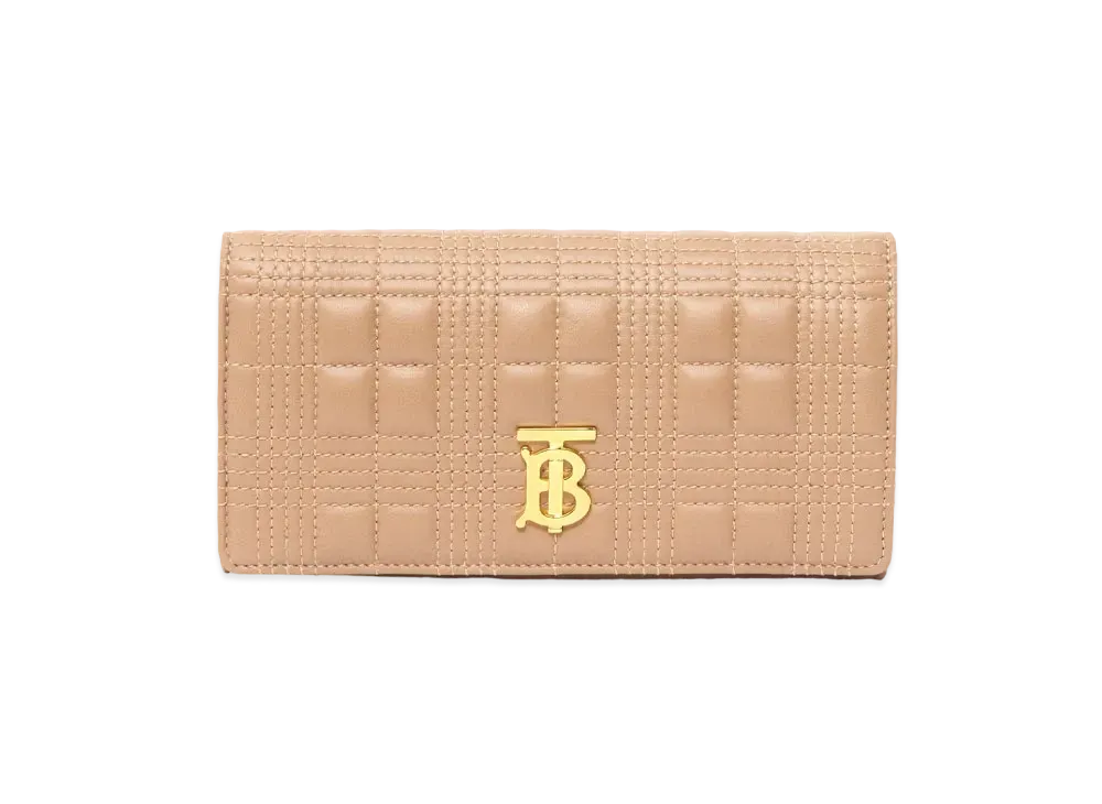 Burberry Quilting Lambskin Lola Continental Wallet "Camel"