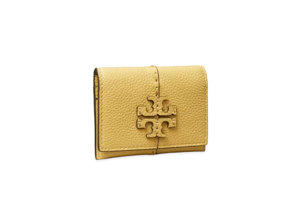 TORY BURCH Mac Glow Flap Card Case "Beeswax"
