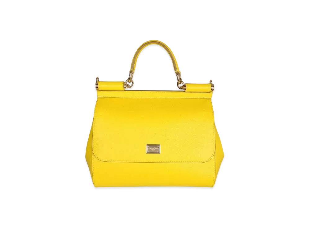 Dolce&Gabbana Sicily Bag Medium Dauphine Calfskin "Yellow"