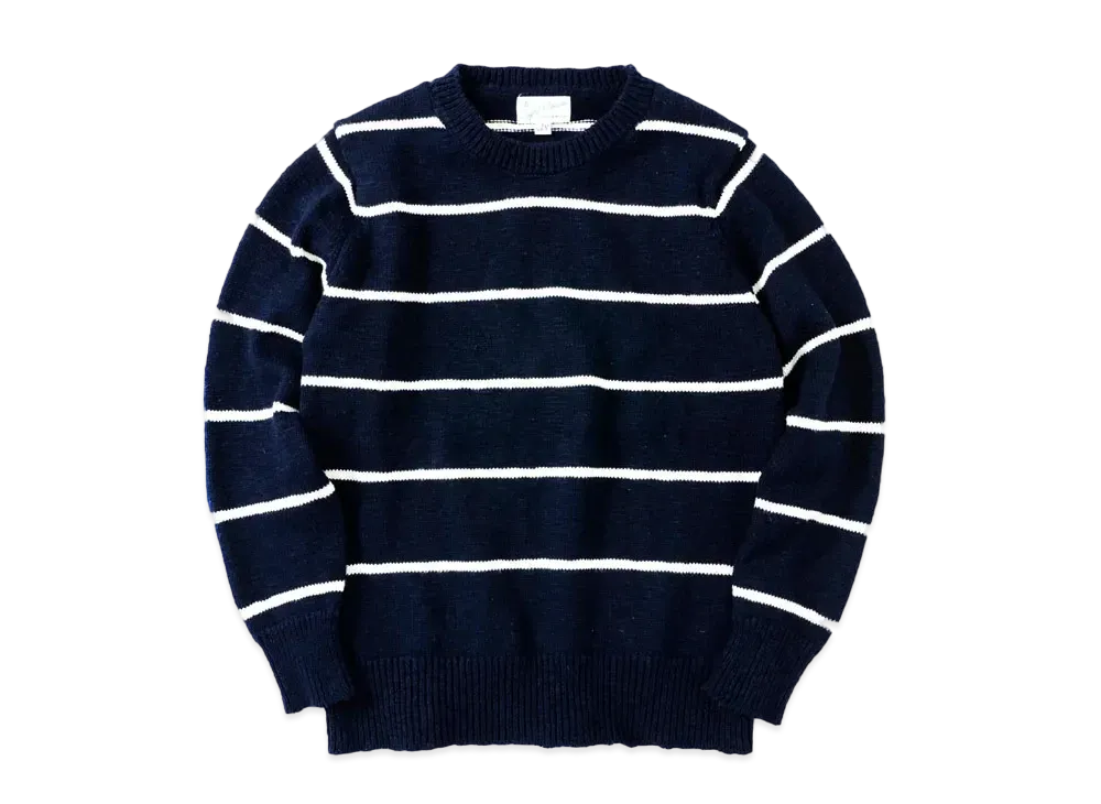 THE REAL McCOY'S COTTON MARINE STRIPE SWEATER "Navy"