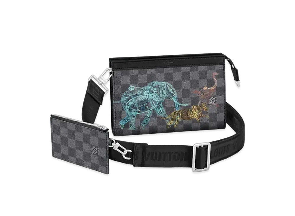 Louis Vuitton Gaston Wear Lable Wallet Damier "Noir"