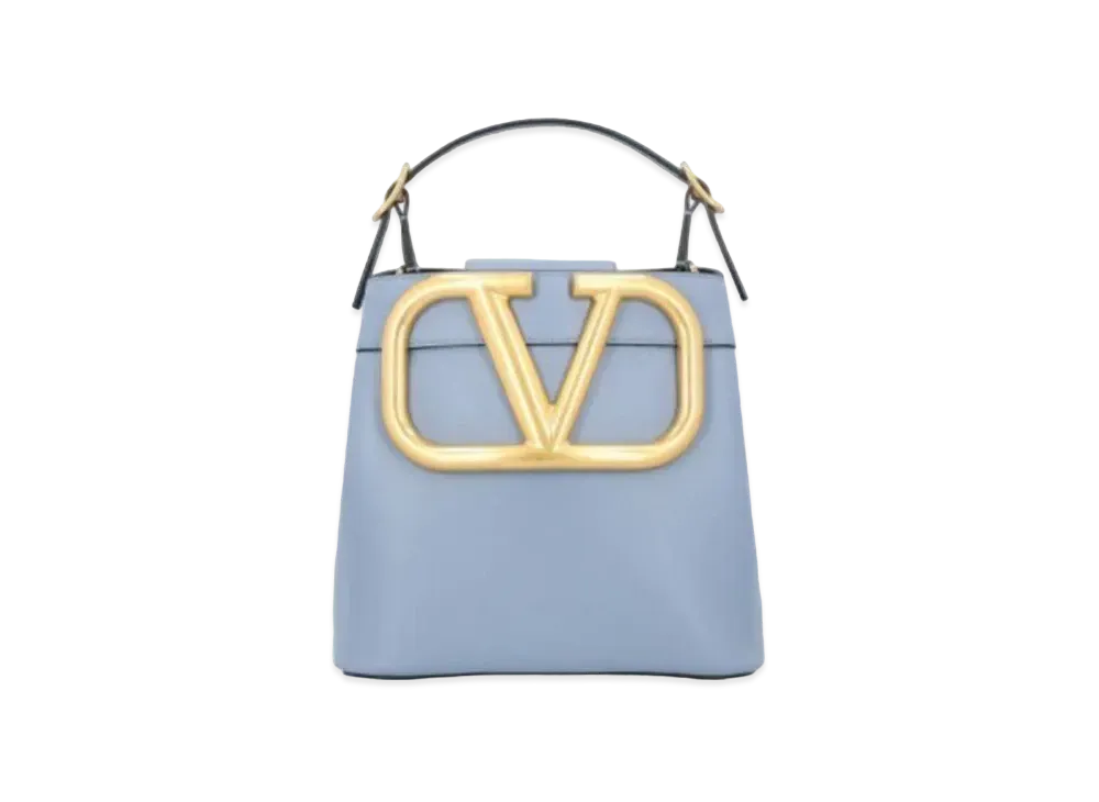 Valentino Supervee Calfskin Handbag "Azure Blue"