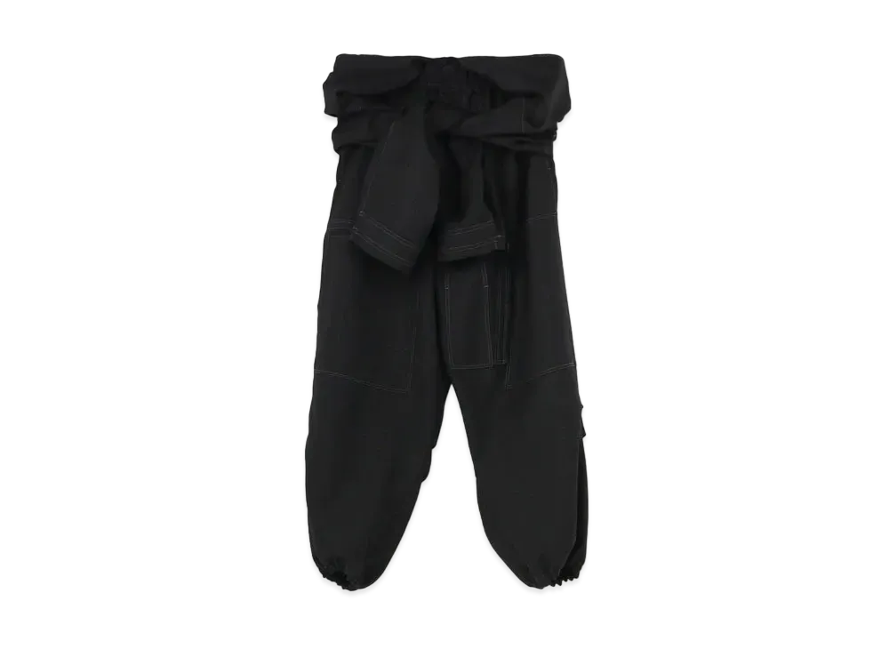 Yohji Yamamoto Y's WOOL HARD SERGE POCKET PANTS "Black"