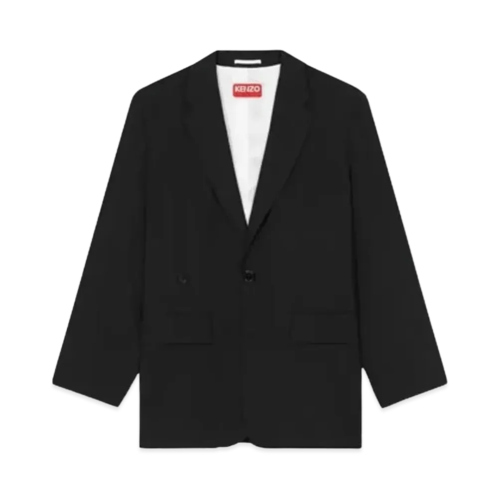 KENZO Oversize KIMONO Sleeve Tailored Jacket "Black"