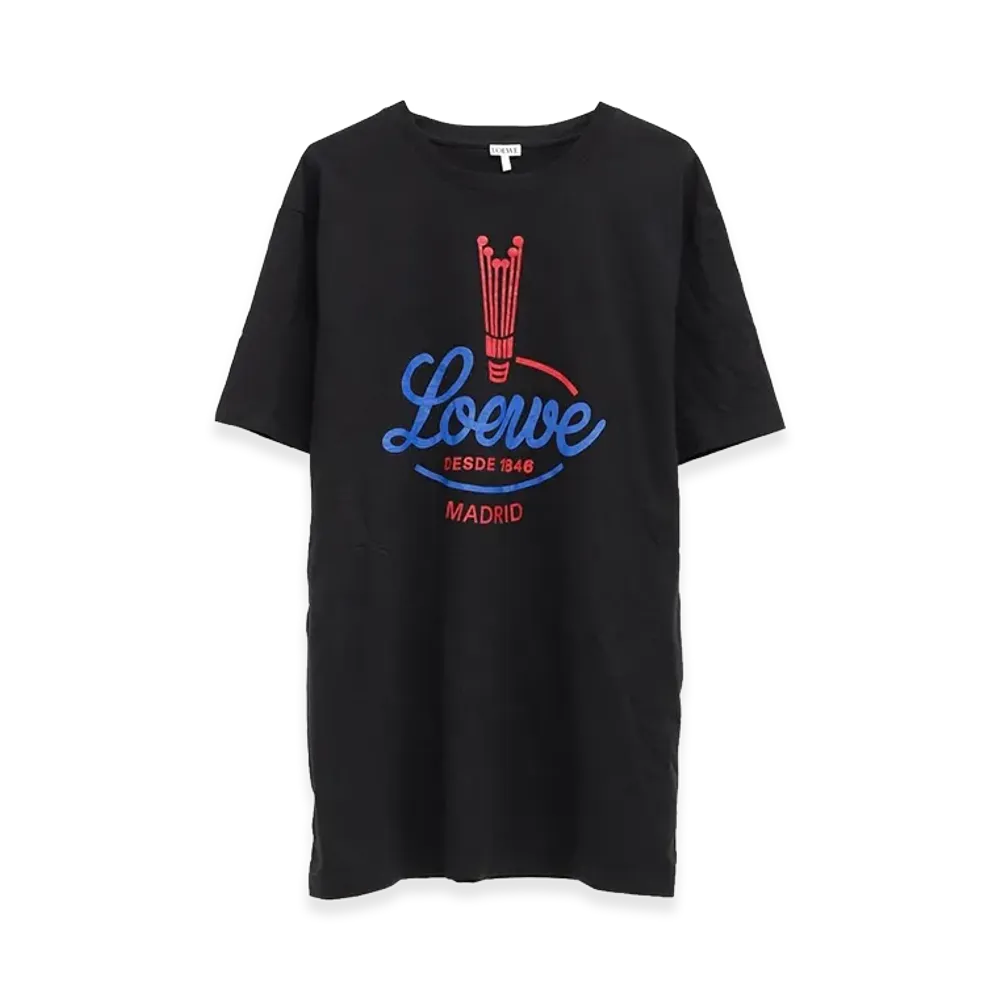 LOEWE Women's Cotton Blend Tee "Black"
