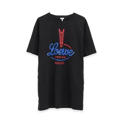 LOEWE Women's Cotton Blend Tee "Black"