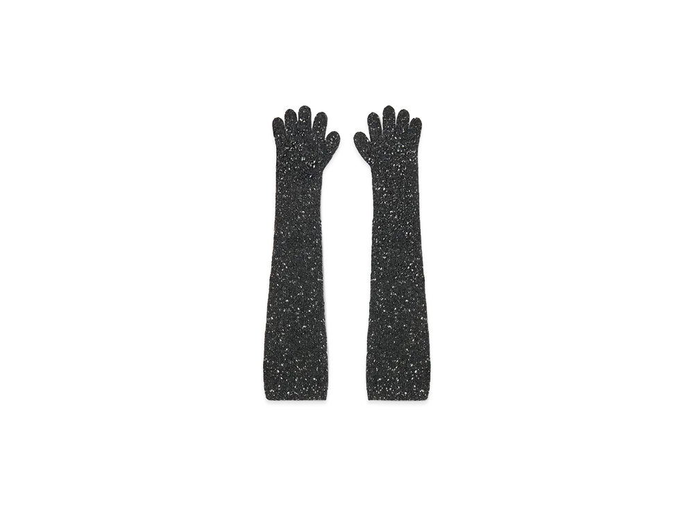 The Row Women's Merano Cashmere Gloves "Charcoal Melange"
