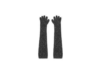 The Row Women's Merano Cashmere Gloves "Charcoal Melange"