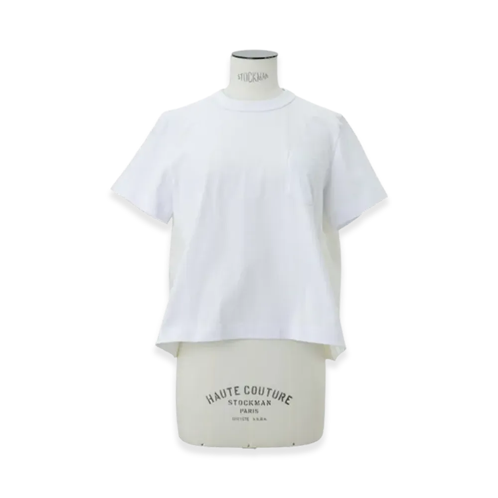 sacai Nylon Twill x Cotton Jersey T-Shirt "White"