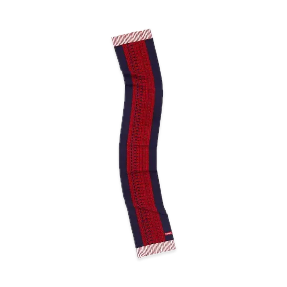 Supreme Logo Repeat Scarf "Navy"