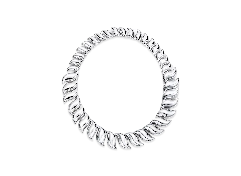 Tiffany & Co. Elsa Peretti Feather Necklace "Silver"